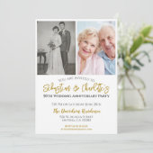 50e bruiloft Jubileum foto Kaart (Staand voorkant)