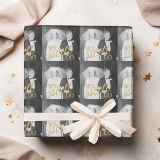 50e bruiloft Jubileum foto - we doen nog steeds Cadeaupapier