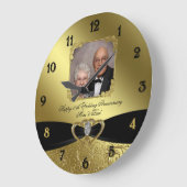 50e bruiloft Jubileum Fotowandklok Grote Klok (Hoek)