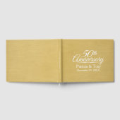 50e bruiloft Jubileum - geborsteld gouden achtergr Gastenboek (Volledig)