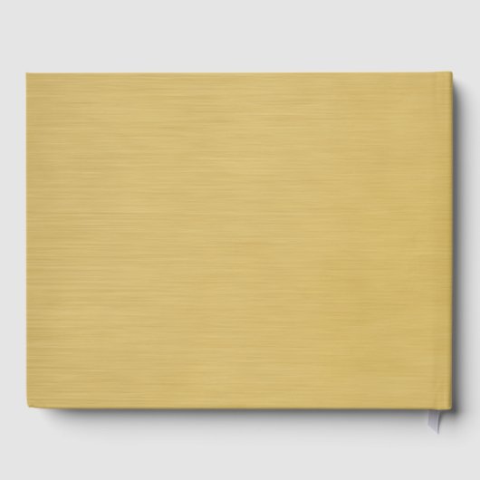 50e bruiloft Jubileum - geborsteld gouden achtergr Gastenboek (Achterkant)