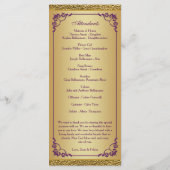 50e bruiloft Jubileum Gelofte Vernieuwing Programm Programmakaart (Achterkant)