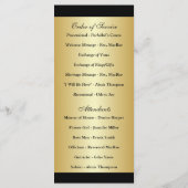 50e bruiloft Jubileum Gelofte Vernieuwing Programm Programmakaart (Achterkant)