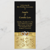 50e bruiloft Jubileum Gelofte Vernieuwing Programm Programmakaart (Voorkant)