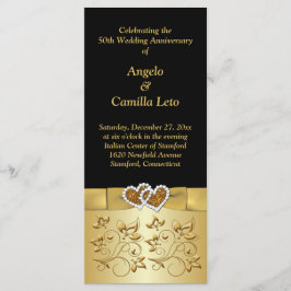 50e bruiloft Jubileum Gelofte Vernieuwing Programm Programmakaart