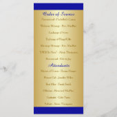 50e bruiloft Jubileum Gelofte Vernieuwing Programm Programmakaart (Achterkant)