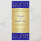 50e bruiloft Jubileum Gelofte Vernieuwing Programm Programmakaart (Voorkant)