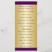 50e bruiloft Jubileum Gelofte Vernieuwing Programm Programmakaart (Achterkant)