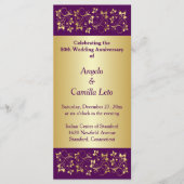 50e bruiloft Jubileum Gelofte Vernieuwing Programm Programmakaart (Voorkant)