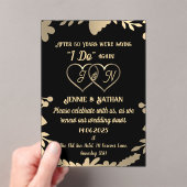 50e bruiloft Jubileum geloften vernieuwing Acryl Uitnodigingen (Insitu (Draagbaar))