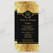 50e bruiloft Jubileum geloften vernieuwingsprogram Programmakaart (Voorkant / Achterkant)