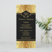 50e bruiloft Jubileum geloften vernieuwingsprogram Programmakaart (Staand voorkant)