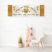 50e bruiloft Jubileum gepersonaliseerde banner (Insitu)