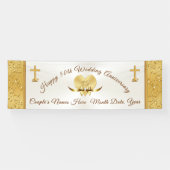 50e bruiloft Jubileum gepersonaliseerde banner (Horizontaal)