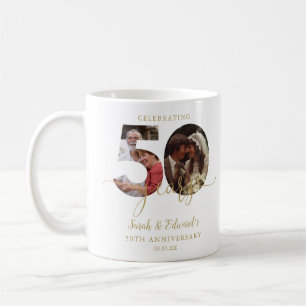 50e bruiloft Jubileum Gold 2 foto Koffiemok