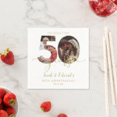 50e bruiloft Jubileum Gold 2 foto Servet (Insitu)