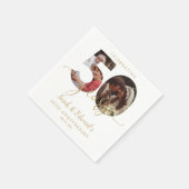 50e bruiloft Jubileum Gold 2 foto Servet (Hoek)