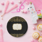 50e bruiloft Jubileum Gold Art Nouveau Party Papieren Bordje (Feest)