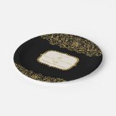 50e bruiloft Jubileum Gold Art Nouveau Party Papieren Bordje (Gekanteld)