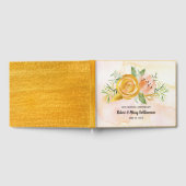 50e bruiloft Jubileum Gold Blush Pink Bloemen Gastenboek (Volledig)
