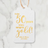 50e bruiloft Jubileum Gold Cadeaulabels (Voorkant)