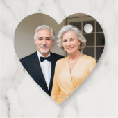 50e bruiloft Jubileum Gold Diamonds Foto Bedankjes Labels (Achterkant)