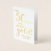50e bruiloft Jubileum Gold Folie Kaarten (Voorkant)