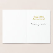 50e bruiloft Jubileum Gold Folie Kaarten (Binnen)