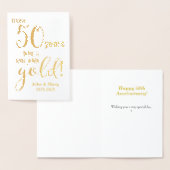 50e bruiloft Jubileum Gold Folie Kaarten (Display)