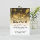 50e bruiloft Jubileum Gold Holiday Sparkle Kaart (Staand voorkant)