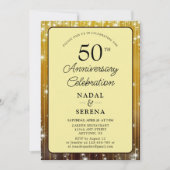 50e bruiloft Jubileum Gold Kaart (Voorkant)