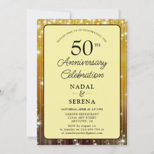 50e bruiloft Jubileum Gold Kaart
