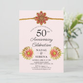 50e bruiloft Jubileum Gold Kaart (Staand voorkant)