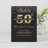 50e bruiloft Jubileum Gold Kaart (Staand voorkant)