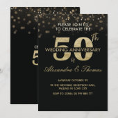 50e bruiloft Jubileum Gold Kaart (Voorkant / Achterkant)