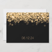 50e bruiloft Jubileum Gold Licht Kaart (Achterkant)