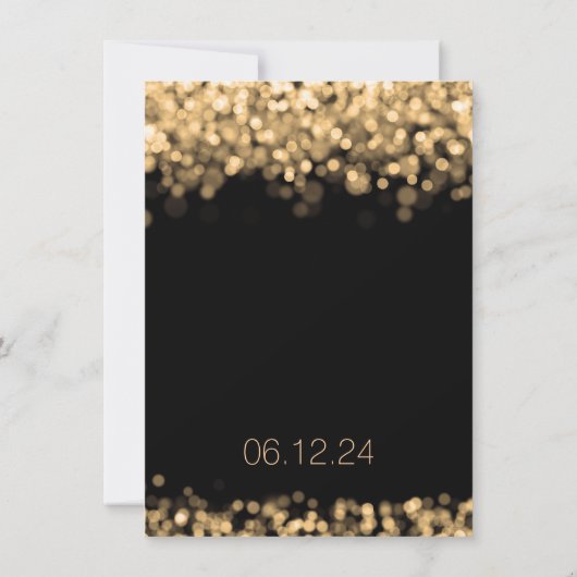 50e bruiloft Jubileum Gold Licht Kaart (Achterkant)