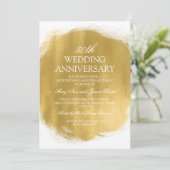 50e bruiloft Jubileum Gold Paint Kaart (Staand voorkant)