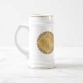 50e bruiloft Jubileum Golden Beer Stein Bierpul (Links)