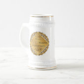 50e bruiloft Jubileum Golden Bierpul (Voorkant links)