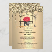 50e bruiloft Jubileum Golden Glitter Drip Kaart (Voorkant / Achterkant)