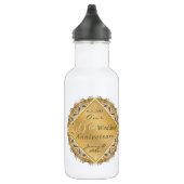 50e bruiloft Jubileum Golden Waterfles (Rechts)