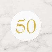 50e bruiloft Jubileum Goud 50 jaar Foto Confetti (Kleine voorkant)