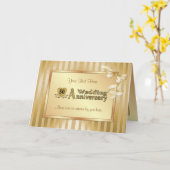 50e bruiloft Jubileum - Goud Kaart (Gele Bloem)