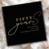 50e bruiloft Jubileum Goud Zwart Gastboek Notitieboek
