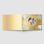 50e bruiloft Jubileum gouden foto kant bloemen Gastenboek (Volledig)
