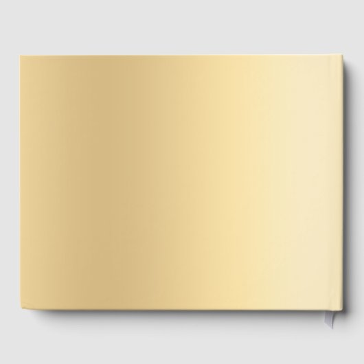 50e bruiloft Jubileum gouden foto kant bloemen Gastenboek (Achterkant)