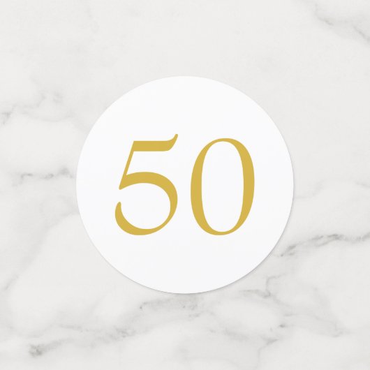 50e bruiloft Jubileum gouden krans 50 foto Confetti (Kleine voorkant)