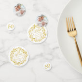 50e bruiloft Jubileum gouden krans 50 foto Confetti (Groep)