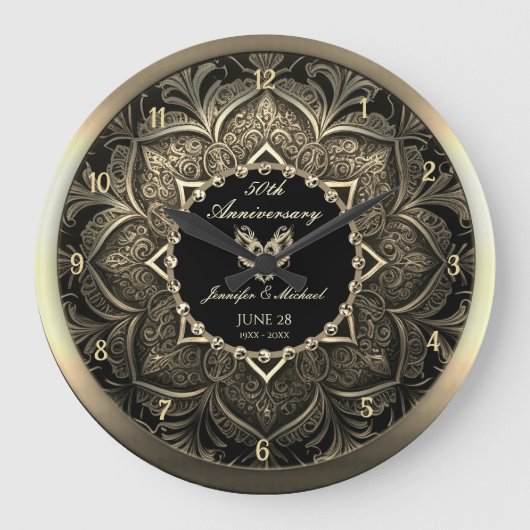 50e bruiloft Jubileum grote klok (Voorkant)